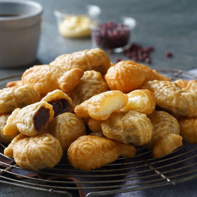 룰루네상점 미니 붕어빵 750g 단팥 슈크림 카스테라 델리 한입붕어빵, 1개, 슈크림 미니붕어빵 1봉 750g