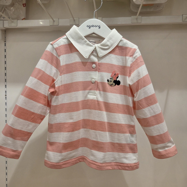 아가방 초특가세일 ~~ 우리아기 깜찍함 올라가는 러블리 미니 티셔츠~ ~유치원 어린이집 등원용으로도 안성맞춤 티셔츠 ~~ 너무 두껍지 않은 긴팔~