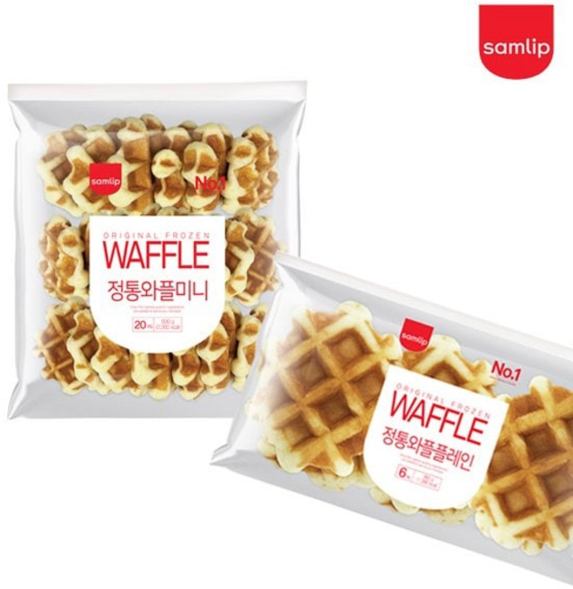 삼립 냉동 정통와플 플레인 6입 2봉/미니 20입 1봉