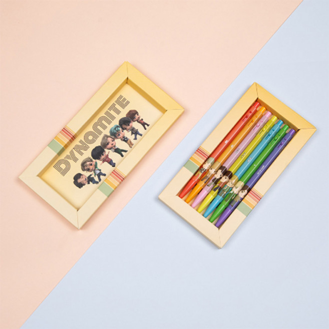 모나미 TinyTAN (타이니탄) 153 볼펜 7본입 세트, Dynamite(옐로우), 1개