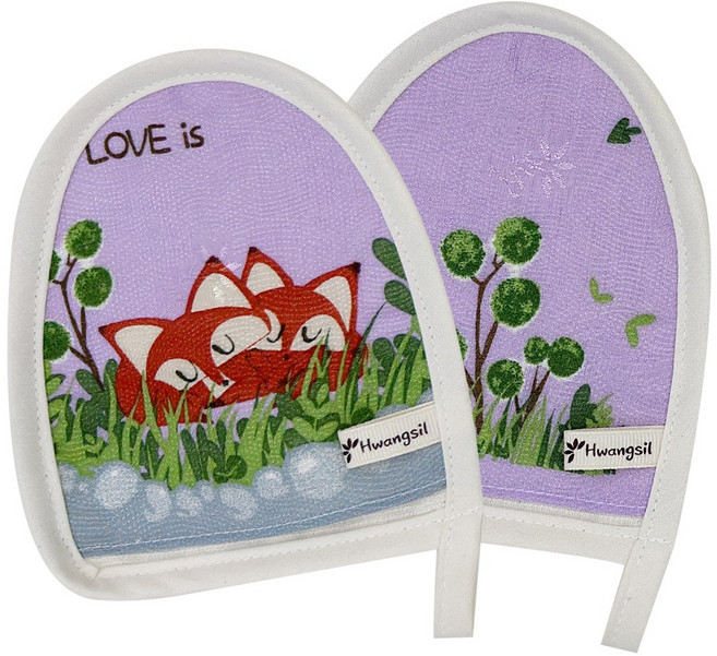 빨간여우 시리즈 밤부인견세안타올 2종 세트, E세트, 1개