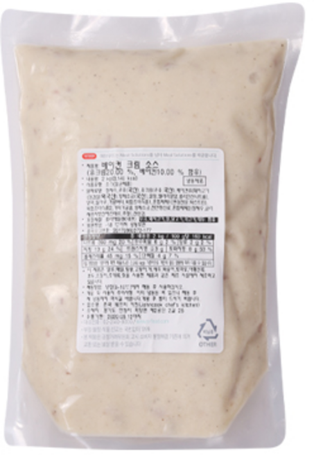 에쓰푸드 베이컨 크림 소스 2kg 냉동 파스타 리조또 브런치용, 1개