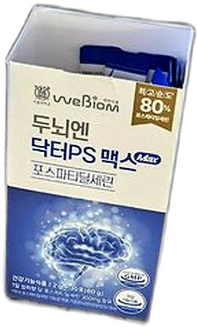 건강식품 PS맥스 MCT오일 영양제 두뇌엔 닥터 PS80 서울대 포스파티딜세린 60g 6개, 1개, 1정