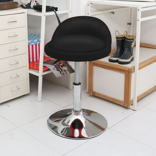 가구느낌 모자빠텐 발무 의자, black, 1개