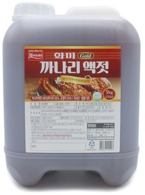 화미 까나리액젓, 9kg, 1개