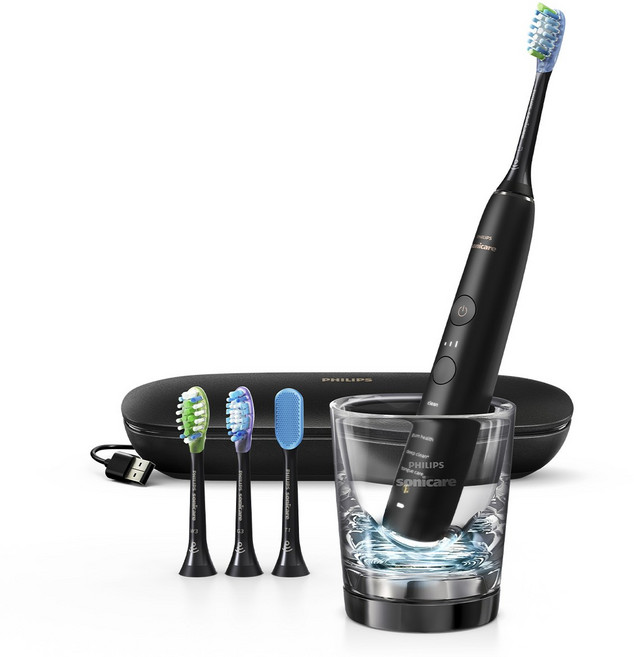 필립스 소닉케어 다이아몬드클린 스마트 전동칫솔, HX9934/16(블랙), 1개