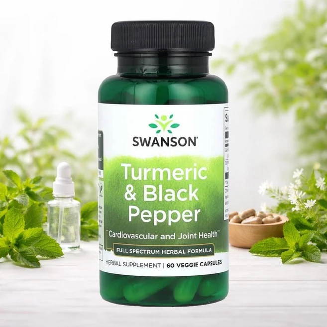 스완슨 투메릭 흑후추 강황 Tumeric Black Pepper 600mg 60정, 1개 - 쿠팡