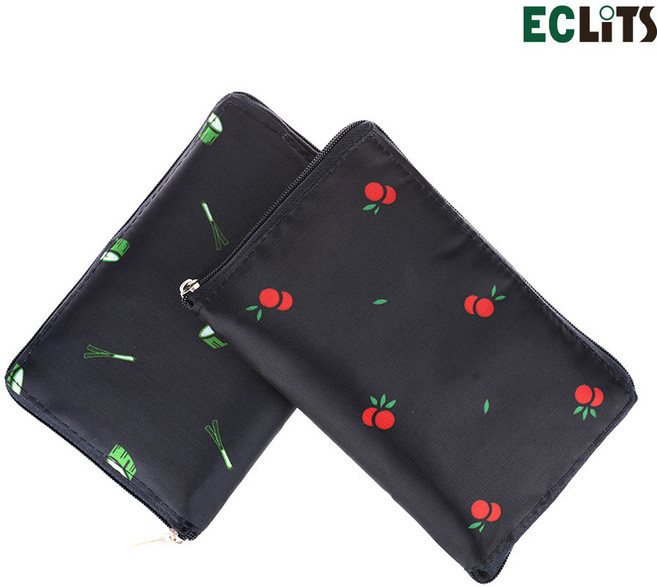 에클리츠 지퍼백 장바구니 체리 대파 세트, 2개
