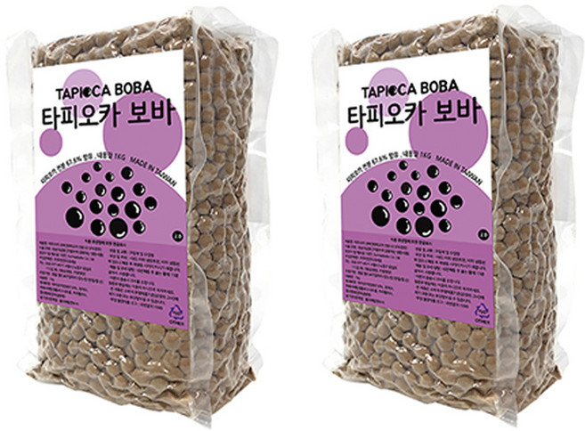 대만 타피오카 보바 2.0 1kg 2개세트, 2개입, 1개