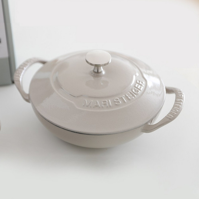 마리슈타이거 미니웍+무쇠뚜껑 인덕션 솥밥냄비, 1개, 샌드아이보리, 20cm