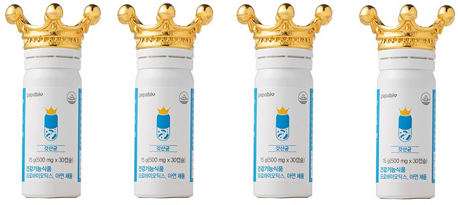 파파비오 갓산균 유산균 프로바이오틱스 아연 500mg X 30캡슐, 4박스, 30정