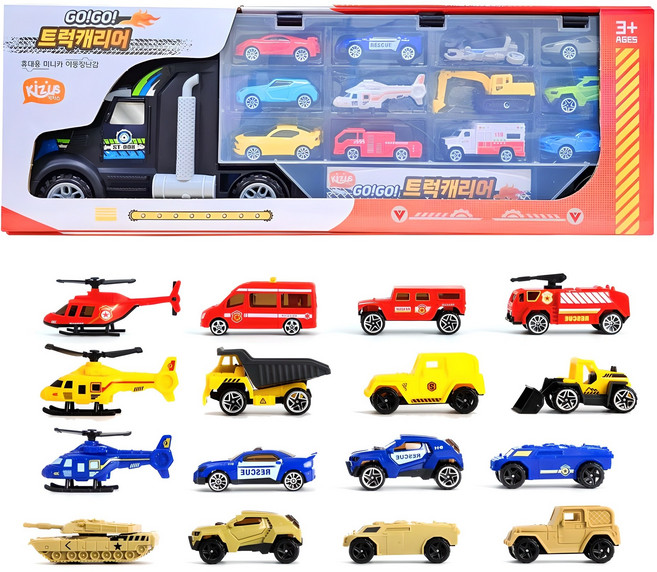 키저스 트럭캐리어 미니카 세트, 혼합색상(미니카28종), 1개