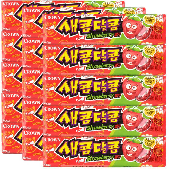 크라운 새콤달콤 딸기, 29g, 15개