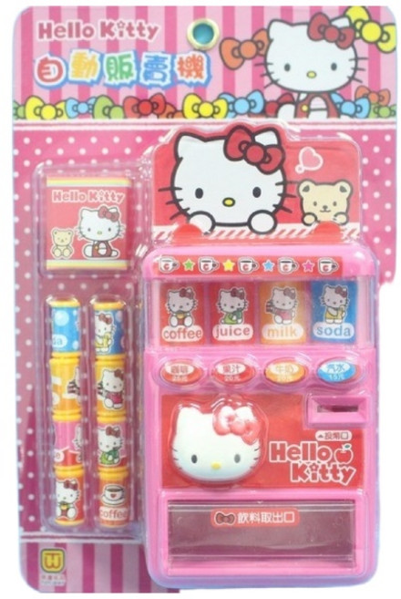 Hello Kitty 投幣飲料販賣機 兒童購物遊戲玩具, 一個入