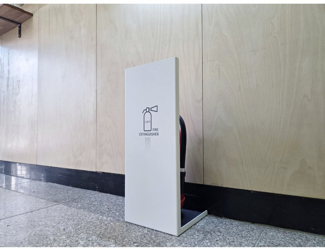 스테인리스 스틸 소화기커버 높이50cm 업소 가정 상가 겸용 깔끔하고 고급스러운 디자인, 화이트, 1개