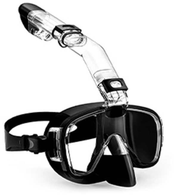 JS 스노클링 풀페이스 마스크 유해물질 검사 완료 VER 3.0, 블랙