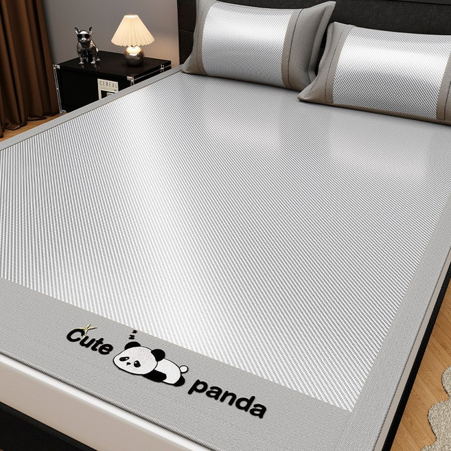 여름 침대 패드 홈 매트리스 쿨매트 냉감패드 쿨링패드 돗자리 세트 냉감패드 얼음쿨매트 매트리스 패드+베개커버 세트, 쿨매트+쿨베개 세트, 그레이