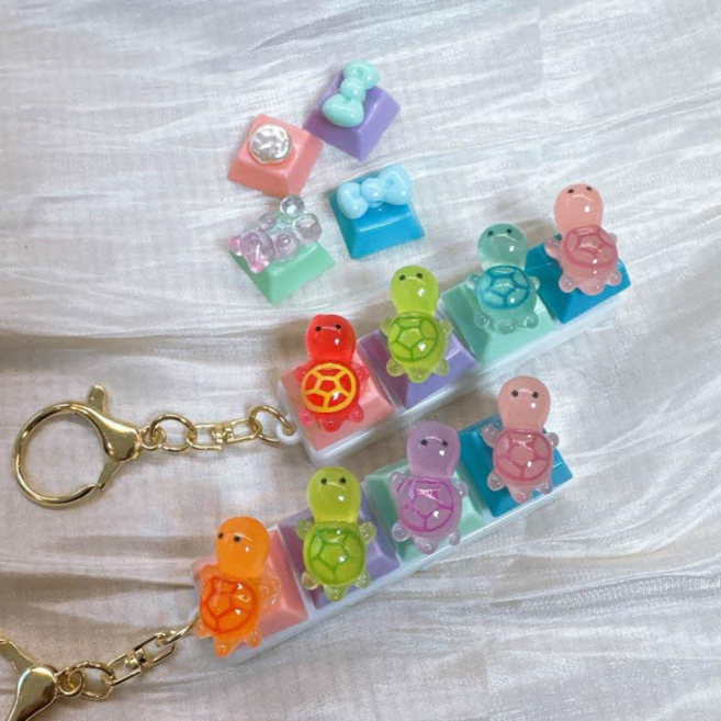 picknic 키보드 키캡 딸각이키링 (키캡여분 4개 증정), 1개, 거북이