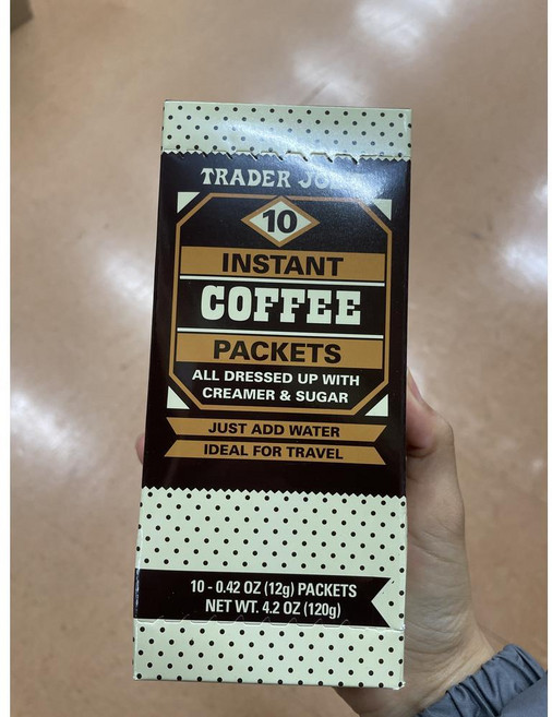 트레이더조 인스턴트 커피 팩 (10개입) Trader Joe's 10 Instant Coffee Packets, 1개