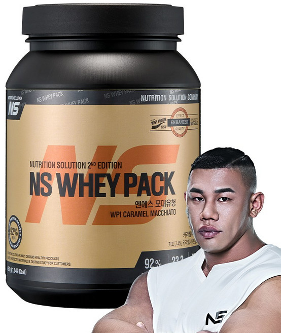 NS포대유청 카라멜마끼아또맛 WPI 93% 분리유청단백질 단백질보충제, 450g, 1개