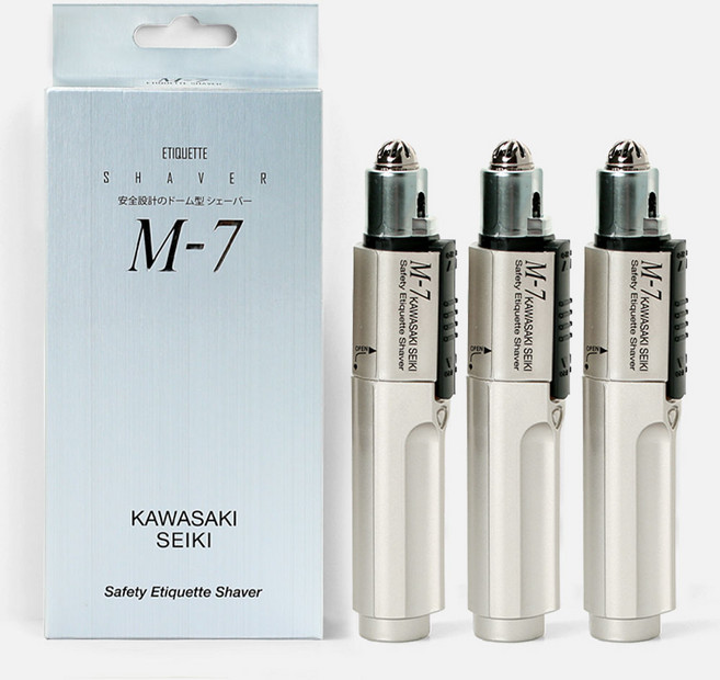 가와사키 프리미엄 코털제거기 M-7 돔형특허 콧털정리기, 3개