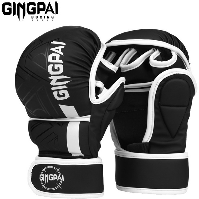 GINGPAI 종합격투기 복싱 글러브 성인 전용 MMA 트레이닝 장갑 XBMBBZ, 1세트, 화이트