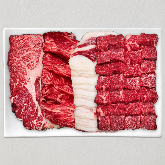 마장동 한우이츠 1++등급 한우선물세트, 1세트, 실속 3호 (일반 감사장), 900g