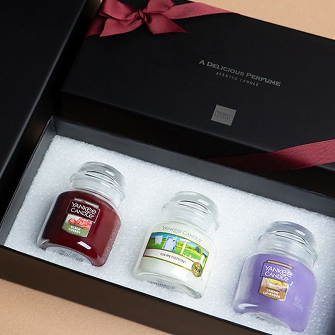 양키캔들 자캔들(병향초) 소 104g 3종 선물세트, 웨딩마차
