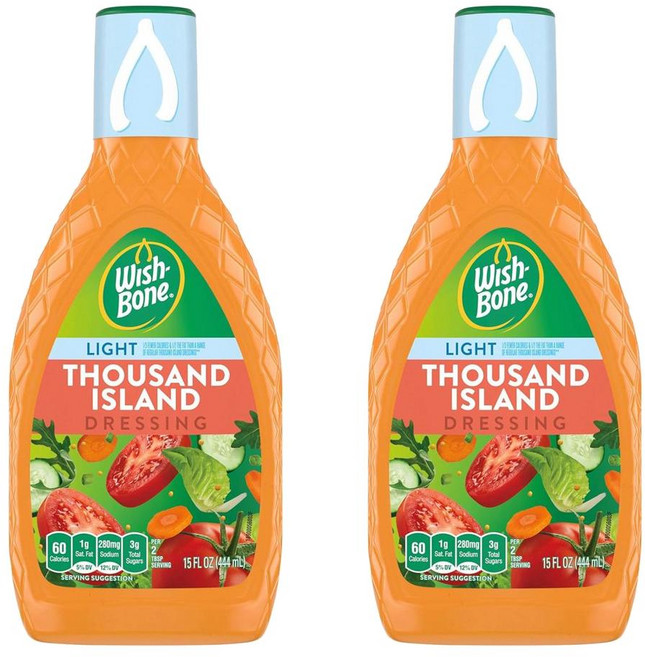 위시본 라이트 사우전드 아일랜드 드레싱 444ml 2개