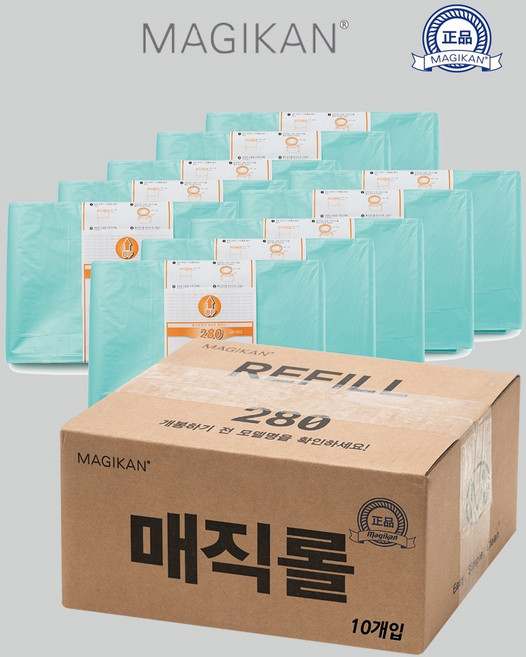 매직캔 리필 봉투 280 [MH280 MJ280 MW280 MO280 M280] 매직롤 & 프리베 플러스 280, 그린