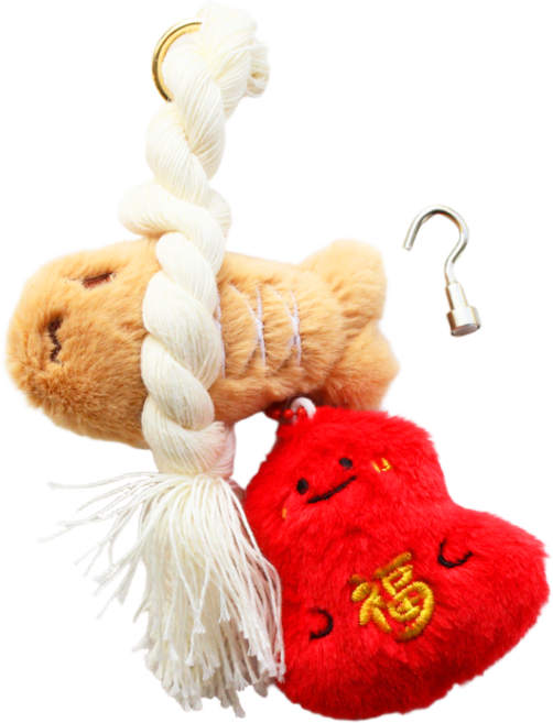 휘뚜마뚜 액막이 명태 붕어빵 인형 키링 행운 현관문 북어 차량용 열쇠고리, 1개, 3자 입술