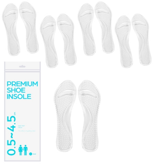 키커저스 퍼펙트 하이힐 패드 구두 실리콘 쿠션 깔창 5세트