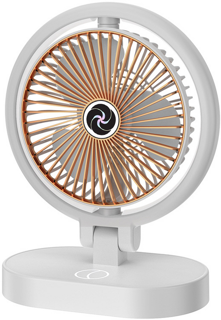 NUNUHANA 에어 휴대용 무선 미니 탁상용 선풍기조명등w05, 화이트