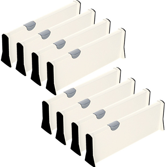 플랜와이 만능 다용도 서랍 파티션 칸막이, 화이트, 8개