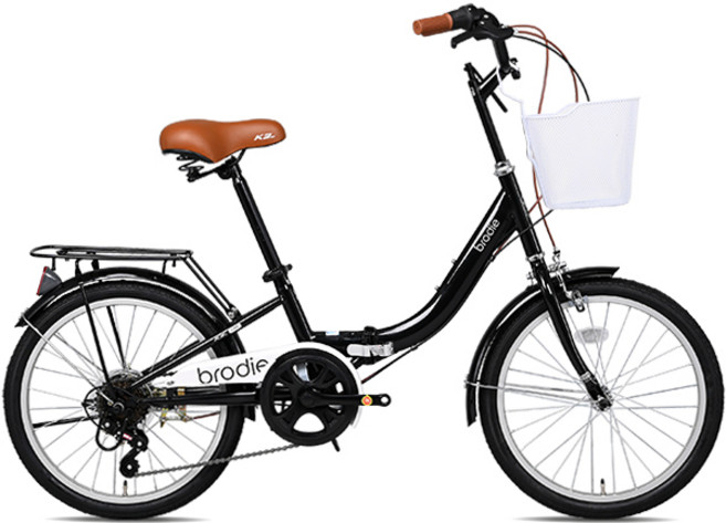 케이투바이크 접이식자전거 미니벨로 브로디 20인치 7단, 펄블랙, 1개, 148cm, 미조립