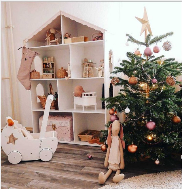 원목 인형의 집 장난감 인형집 대형 나무집 하우스 돌 놀이 우든플라워돌하우스 세트, 1개, 노르딕 대형 인형집 1.2m 81cm