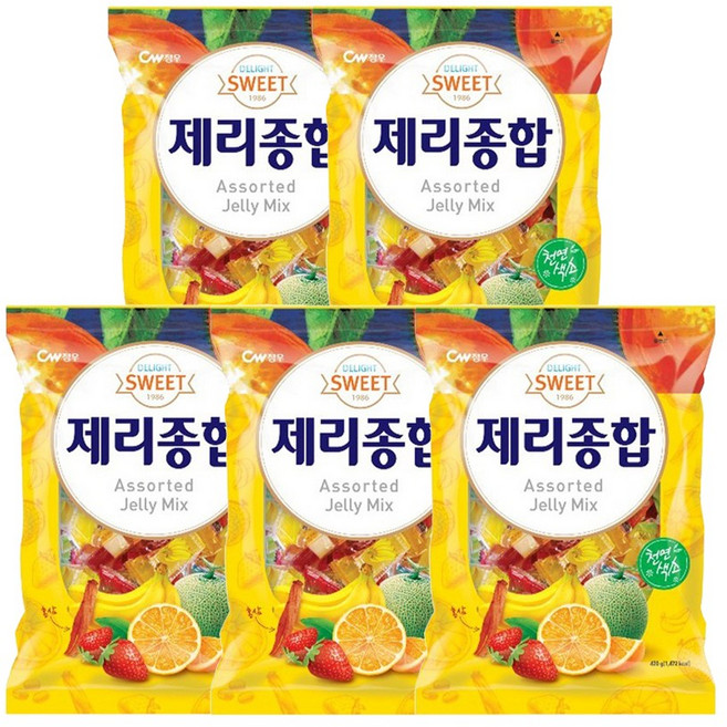 청우식품 제리종합 젤리, 420g, 5개