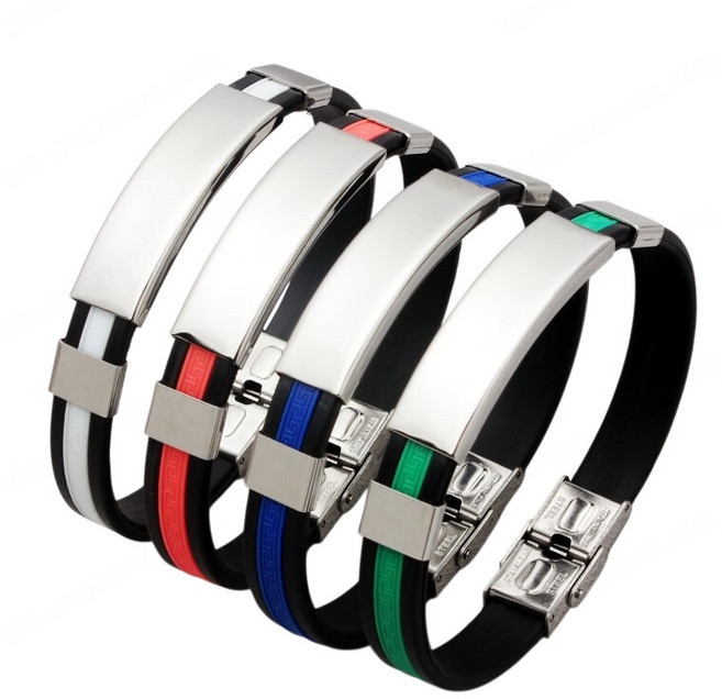 1/1+1 해독 티타늄 합금 팔찌 티타늄 합금팔찌, 화이트*2