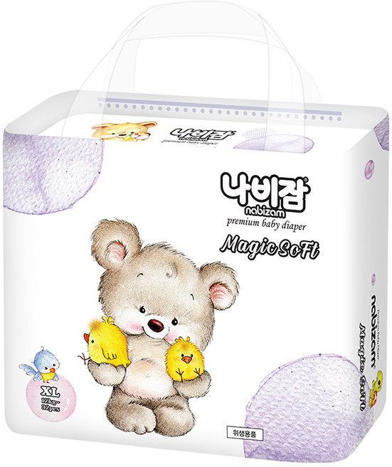 나비잠 기저귀 매직소프트 밴드 1팩, 특대형(XL), 32매