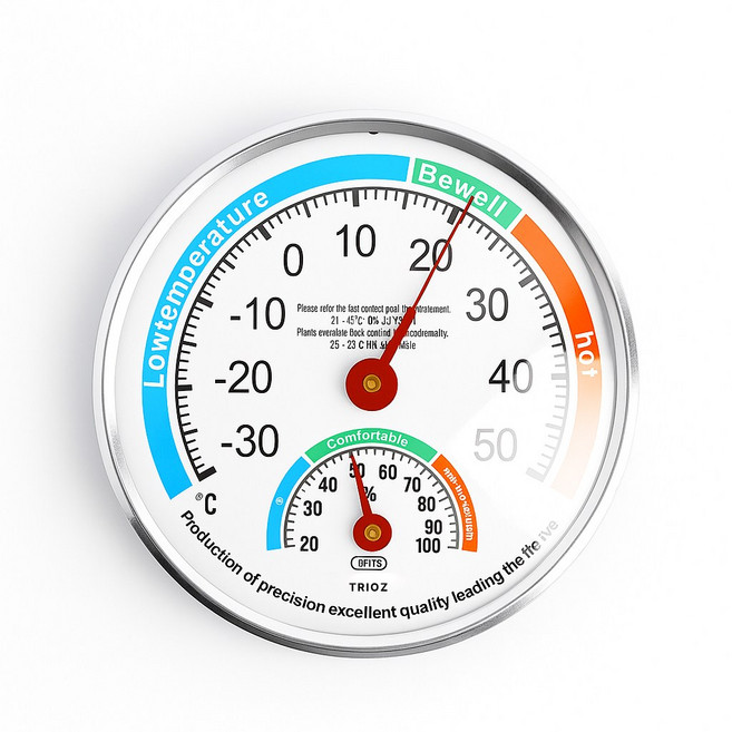 벽걸이 아날로그 정밀 온도 습도계 13cm, 1개, 혼합색상