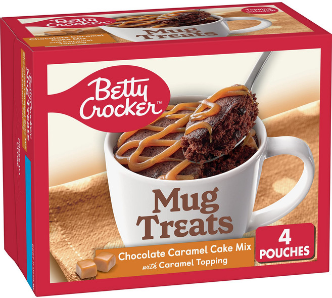 베티 크로커 머그 트리트 초콜릿 카라멜 케이크 믹스 카라멜 Betty Crocker Mug Treats Chocolate Caramel Cake Mix with Caramel T, 1개, 354g