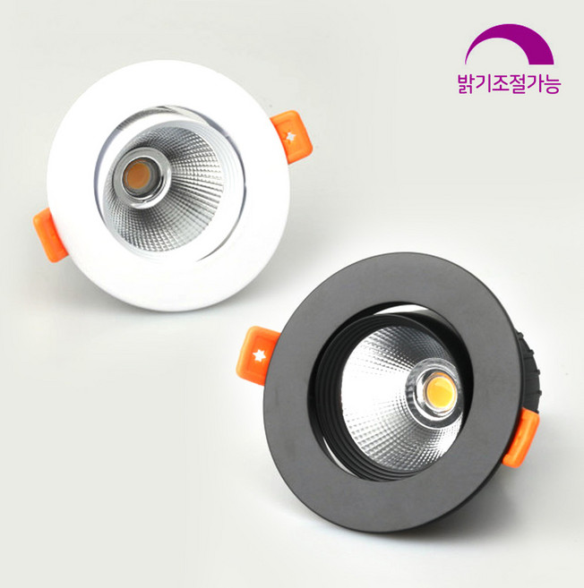 디밍 LED 3인치 10W COB 매입등 KS 플리커프리 밝기조절 집중형 SH, 주광색, 1개, 블랙바디