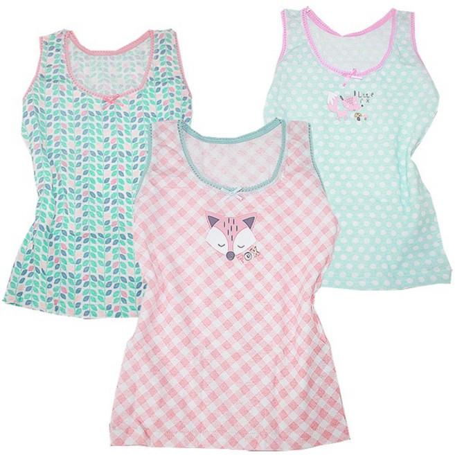 온웨어 여아용 고급 순면 무형광 런닝 레이스 여우 3종 세트