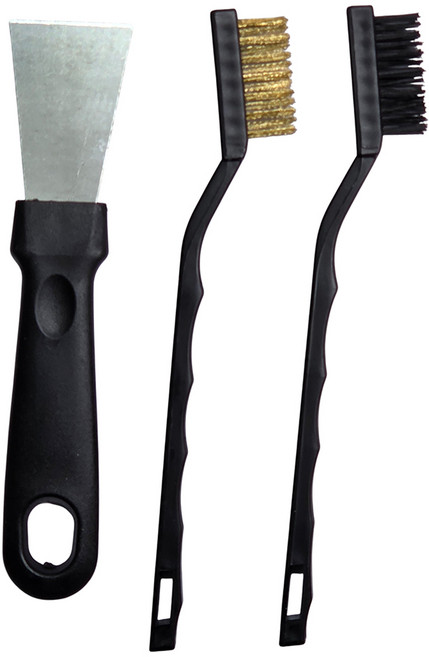 바이트 주방 가스레인지 기름때 제거 3종 세트 청소 스크래퍼 후드 환풍기 찌든때 브러쉬, 2세트, 블랙