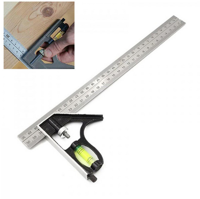 공구엔 콤비네이션 스퀘어 목공자 30cm, 1개