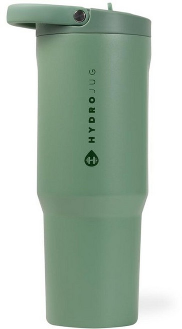 HydroJug 스포츠 - 빨대가 있는 스테인리스 스틸 텀블러 진공 단열 946.4ml(32온스) 누출 방지 물병 인체 공학적 디자인 재사용 가능 식기 세척기 사용 고, 세이지