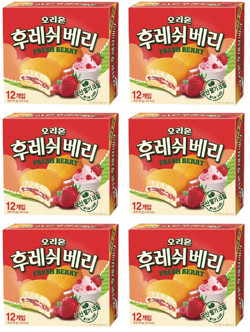 오리온 후레쉬베리 요거트, 336g, 6개