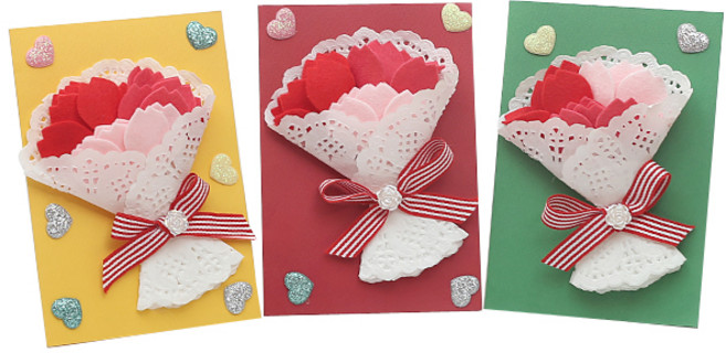 [펠트친구] 봄빛 카네이션 카드만들기(4인용), 1개