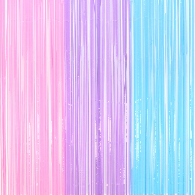 파티짱 멀티 컬러 파티 커튼 장식 포토존 배경, 멀티컬러커튼 (파스텔)