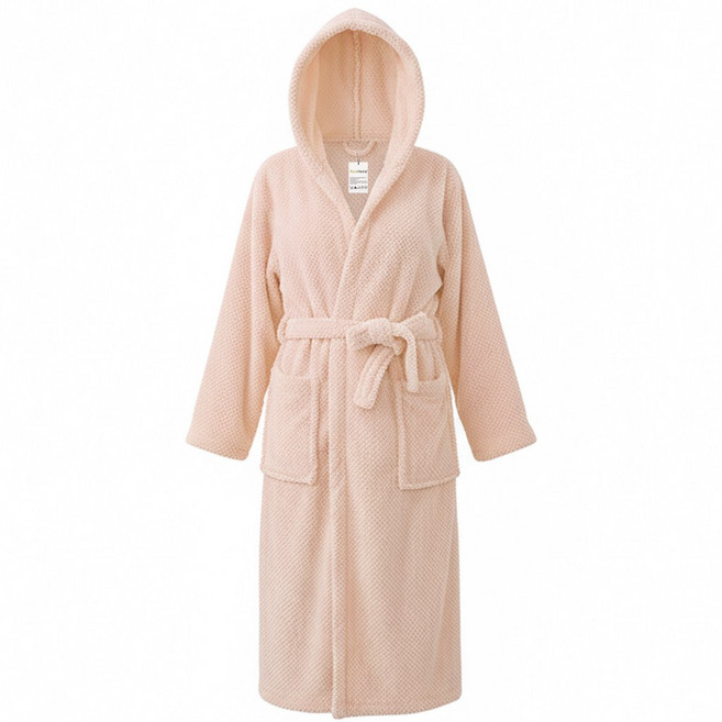 레브홈 여성 호텔 극세사 후드 샤워가운